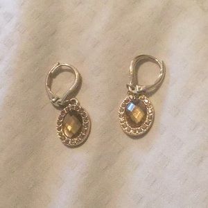 Bronze gemstone earrings